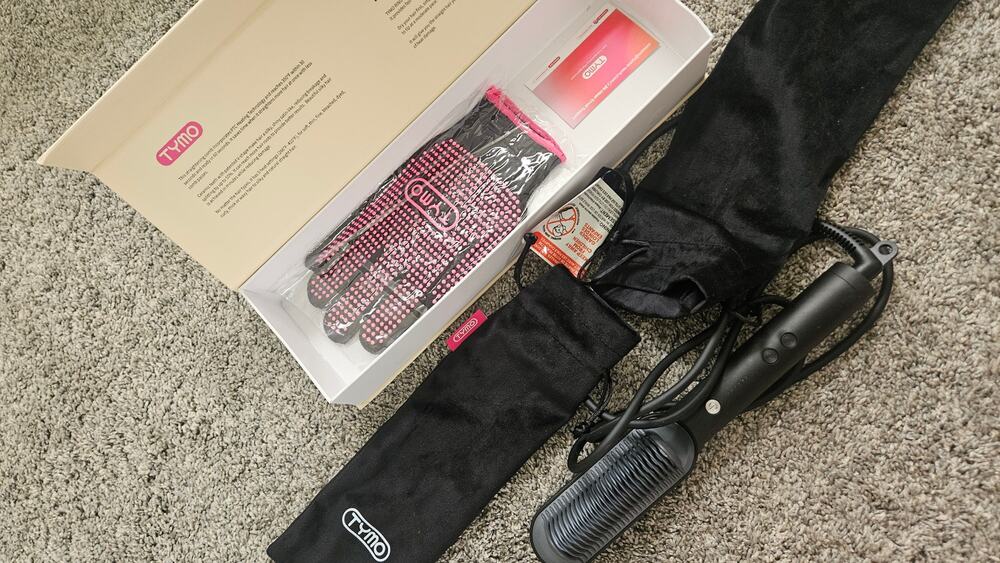 TYMO Ring Hair Straightener Brush – Barely Used with Box & Accessories